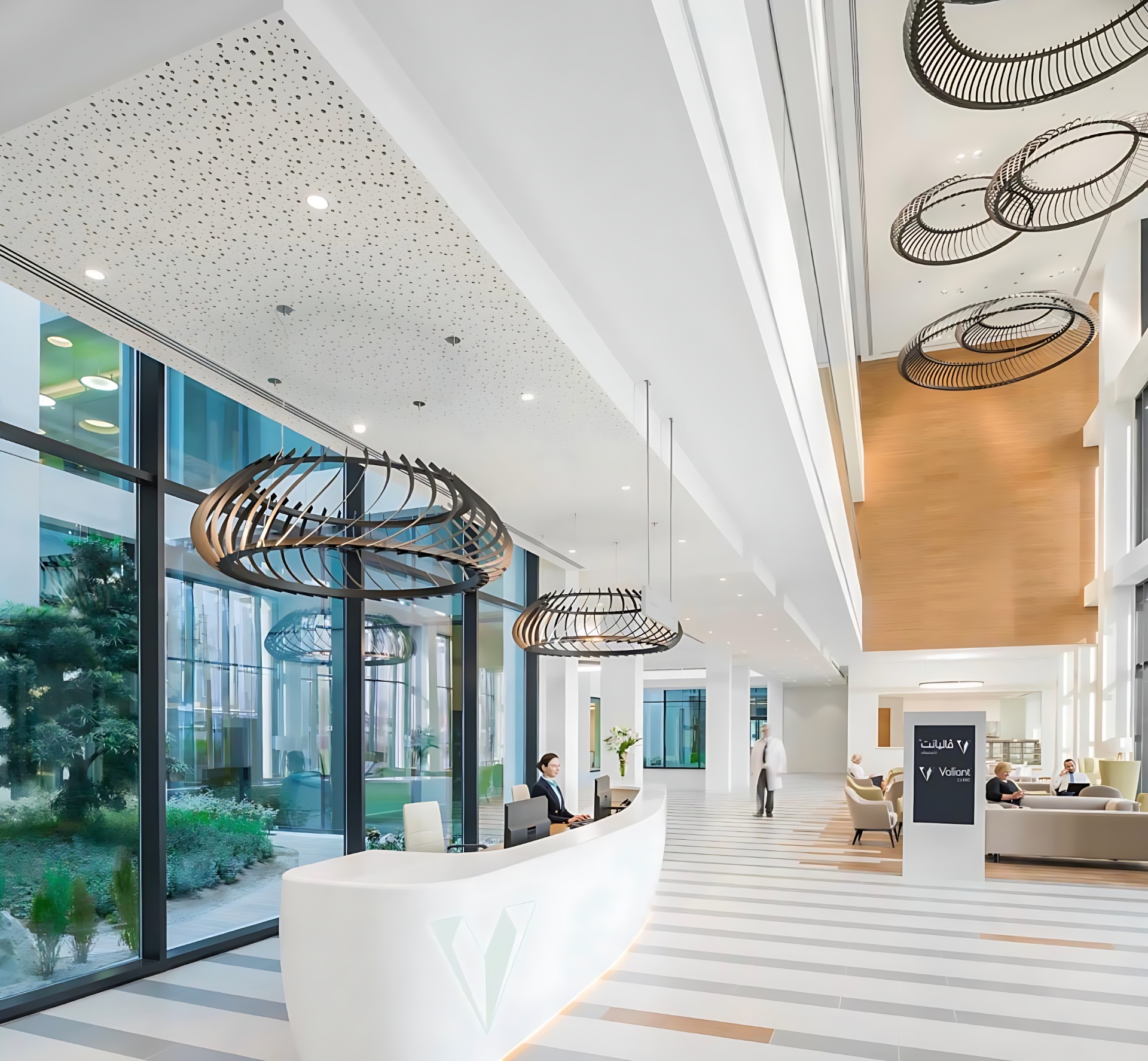 The welcoming reception at Valiant Clinic, City Walk Dubai