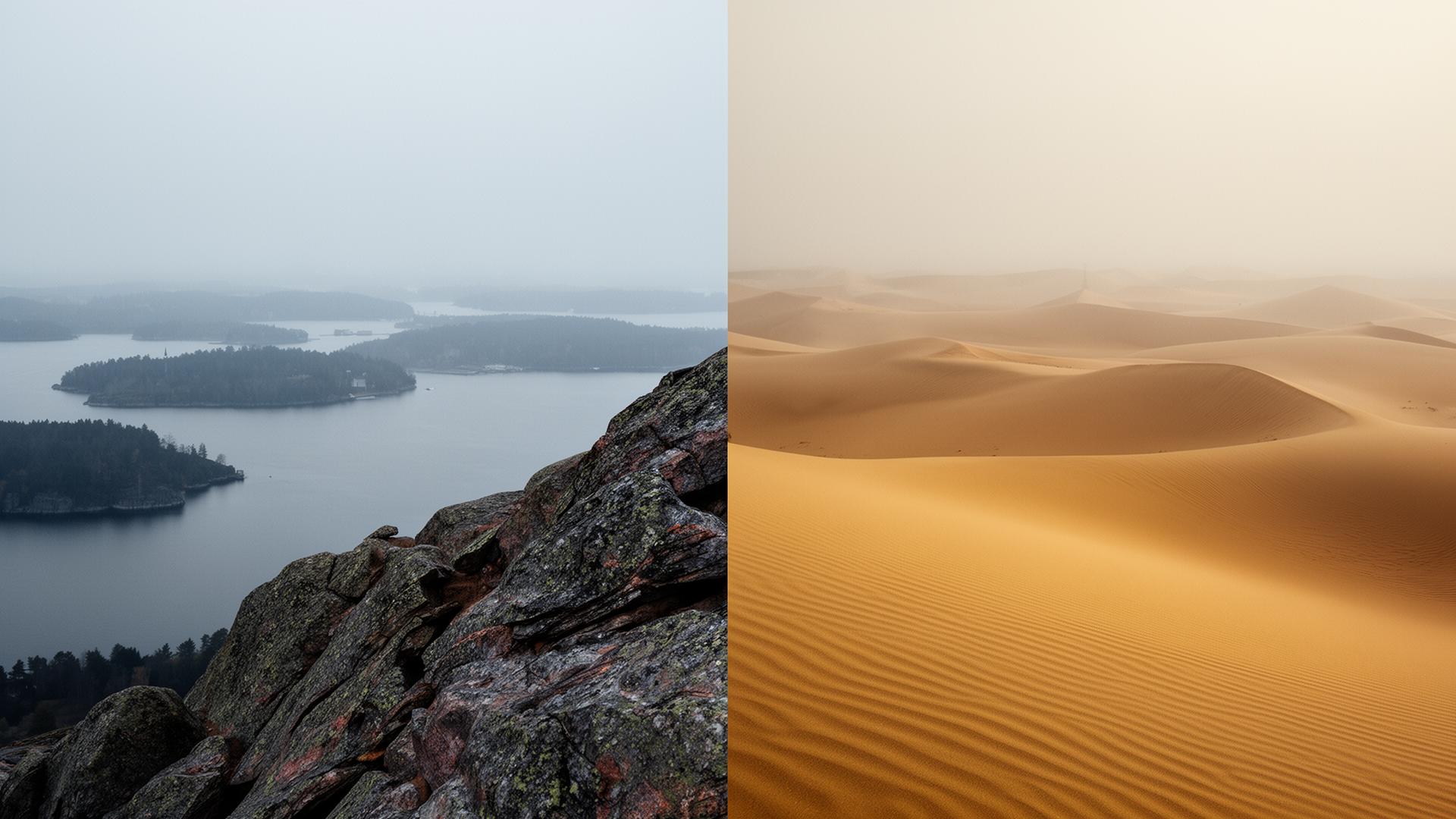 Stockholm archipelago meeting the Dubai desert